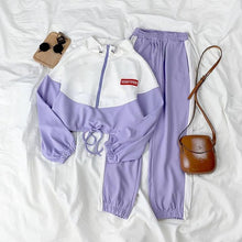 Load image into Gallery viewer, Spring Autumn Korean Suit Female Casual Weird Girl Hip Hop Slim Fashion Casual Sports Harajuku Style Two-piece Suit Women Tops