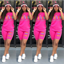 Load image into Gallery viewer, 2019 Women Set Letter Printed 2 Piece Outfits Tracksuit Sports Suit Two Piece Set Sweatshirt Jogger Set Suits