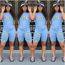 Load image into Gallery viewer, 2019 Women Set Letter Printed 2 Piece Outfits Tracksuit Sports Suit Two Piece Set Sweatshirt Jogger Set Suits