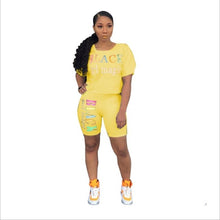 Load image into Gallery viewer, 2019 Women Set Letter Printed 2 Piece Outfits Tracksuit Sports Suit Two Piece Set Sweatshirt Jogger Set Suits