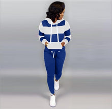 Load image into Gallery viewer, 2019 Women Winter Women's set Tracksuit Full Sleeve Hoodied Sweatshirt Pockets Pants Suit Two Piece Set Outfits sweatsuit