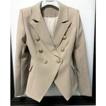 Load image into Gallery viewer, Green Blue Yellow Black White Blazer Women Office Formal Double Breasted Buttons Blazer Plus Big Size Women Blazers Drop Ship
