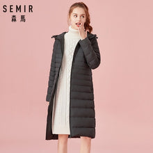Load image into Gallery viewer, SEMIR Hood Parkas Female Outerwear Casaco Feminino Women Winter Jacket 2018 Fashion Thicken Cotton Padded Long Coat Women

