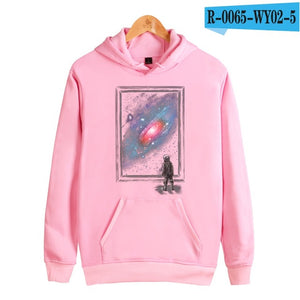 Space Hoodies Women Spring Autumn Brand Hooded Sweatshirts Women Fashion Skateboard Full Sleeve Pink Sweatshirt For Women