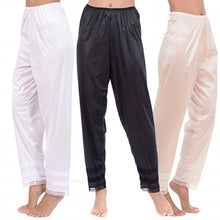Load image into Gallery viewer, Plus Size Pyjama Bottoms Spring  Autumn Faux Silk Women Pajama Pant Women&#39;s Lounge Sexy Loose Home Pants Casual Sleep Bottoms

