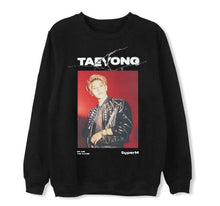 Load image into Gallery viewer, New arrival superM member name/photo printing pullover loose hoodies unisex kpop fleece/thin black sweatshirt
