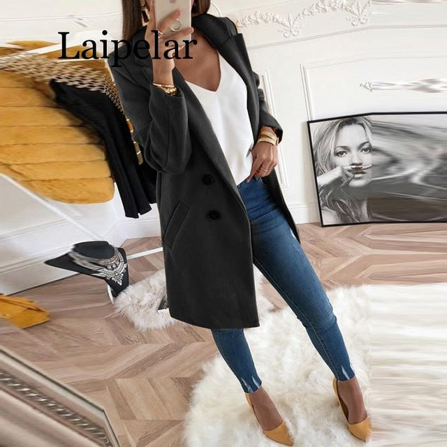 Laipelar Suit Autumn Winter Women Jackets For Office Blazer Jacket Day-to-day Elegant Long 2020