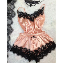 Load image into Gallery viewer, Bigsweety Women&#39;s Sleepwear Sexy Lace Satin Pajama Sets Nightwear Sleeveless Tops+Shorts 2 Pcs Sets Pyjama Sets For Women Pijama
