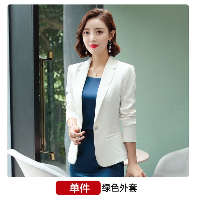 2020 Purple Women Formal Dress Suit Ladies Elegant Business Office Wear Blazer Suits Long Sleeve Blazer Jacket Dresses Plus Size