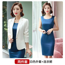 Load image into Gallery viewer, 2020 Purple Women Formal Dress Suit Ladies Elegant Business Office Wear Blazer Suits Long Sleeve Blazer Jacket Dresses Plus Size
