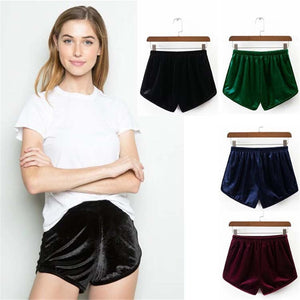 Fashion Women Velvet shorts Sexy Elastic Waistband Shorts Pajama Ladies Sleepwear  New Arrival