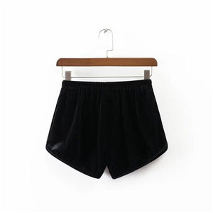 Fashion Women Velvet shorts Sexy Elastic Waistband Shorts Pajama Ladies Sleepwear  New Arrival