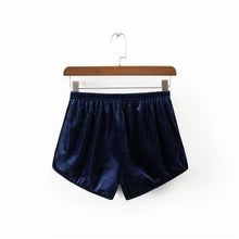 Load image into Gallery viewer, Fashion Women Velvet shorts Sexy Elastic Waistband Shorts Pajama Ladies Sleepwear  New Arrival
