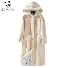 Load image into Gallery viewer, Hooded Winter New 2020 Fur Outerwear Female Fashion Plus Size Solid Long Fur Coat High-end Warm Mink Fur Jacket Coat Women Park
