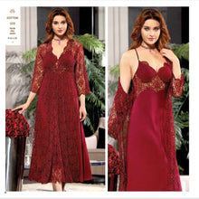 Load image into Gallery viewer, JEREMI 573 6 Pieces COTTON Silk Sets Women Bride Trousseau Dowry Sexy Lace Robe Sleepwear Kit Nightwear Pyjama Sets Gift Turkish
