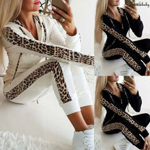 Load image into Gallery viewer, 2Pcs Women Hoodies Sports Long Sleeve Patchwork Casual Tops Pants Tracksuit Sweatshirt Sweat Suit Jogging
