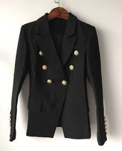 Load image into Gallery viewer, TOP QUALITY New Fashion 2020 Designer Blazer Jacket Women&#39;s Double Breasted Metal Lion Buttons Blazer Outer size S-XXXL
