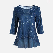 Load image into Gallery viewer, Plus Size 5XL O Neck 3/4 Sleeve Women&#39;s Tunics Dot Print Female Tunic Blouses Spring 2020 Summer Casual Irregular Hem Lady Shirt
