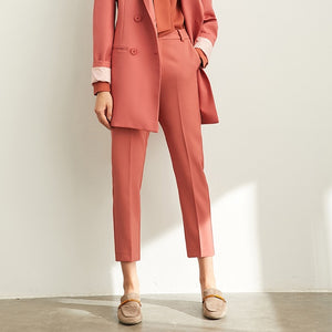 Amii Spring Minimal Western Style Outerwear Pants Shorts Professional Suit Women New Autumn leisure suit Two-Piece Set 11940584