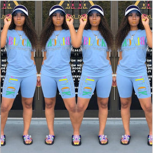 2019 Women Set Letter Printed 2 Piece Outfits Tracksuit Sports Suit Two Piece Set Sweatshirt Jogger Set Suits