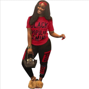 2019 Women Set Letter Printed 2 Piece Outfits Tracksuit Sports Suit Two Piece Set Sweatshirt Jogger Set Suits