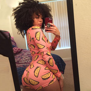 Newest Women's Lady Sexy Romper Bodycon Casual Jumpsuit Romper Long Sleeve Shorts Leotard Home Wear Tracksuit Playsuit Pajama
