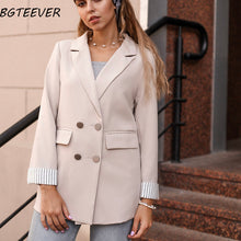 Load image into Gallery viewer, Casual Double Breasted Women Jackets Notched Collar Spring Women Blazer Jacket Autumn Female Outerwear Elegant Ladies Coat 2020
