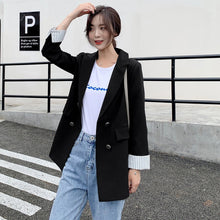 Load image into Gallery viewer, Casual Double Breasted Women Jackets Notched Collar Spring Women Blazer Jacket Autumn Female Outerwear Elegant Ladies Coat 2020
