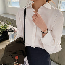 Load image into Gallery viewer, Spring Plus Size 4XL Button Women Shirt White Solid Office Lady Female Shirts 2020 Korean Casual Oversize Ladies Tops Clothes
