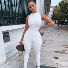 Load image into Gallery viewer, Simenual Casual Solid Bodycon Sleeveless Jumpsuits Sporty Workout Active Wear Skinny 2020 Summer Rompers Womens Jumpsuit Fashion
