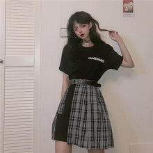 Load image into Gallery viewer, NiceMix black set A-line Women Sexy Mini High Waist Skirt Streetwear Women Punk Style Side Pocket Fashion Design Pleated Skirt
