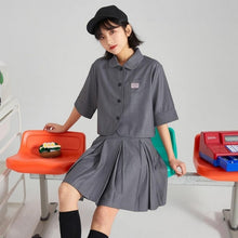 Load image into Gallery viewer, NiceMix black set A-line Women Sexy Mini High Waist Skirt Streetwear Women Punk Style Side Pocket Fashion Design Pleated Skirt
