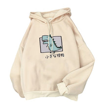 Load image into Gallery viewer, Harajuku Cartoon Dinosaur Print Hoodies Women Casual Long Sleeve Loose Hooded Sweatshirt Autumn Winter Fleece Hoody Pullover Top
