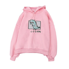 Load image into Gallery viewer, Harajuku Cartoon Dinosaur Print Hoodies Women Casual Long Sleeve Loose Hooded Sweatshirt Autumn Winter Fleece Hoody Pullover Top
