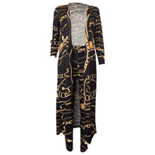 Load image into Gallery viewer, Summer 2 Piece Set Women Cardigan Long Trench Tops And Bodycon Pant Suit Casual Clothes Boho Sexy Two Piece Outfits 2019
