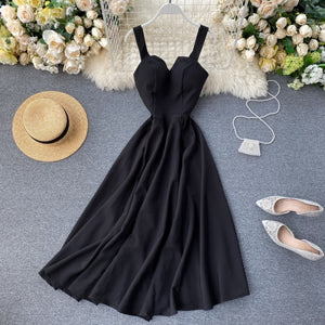 Woherb Dress Women V Neck Long Party Dresses Sexy Backless Spaghetti Strap Maxi Female Holiday Vestidos Summer 2020 Robe 25686