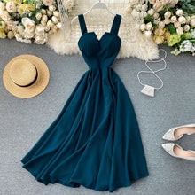 Load image into Gallery viewer, Woherb Dress Women V Neck Long Party Dresses Sexy Backless Spaghetti Strap Maxi Female Holiday Vestidos Summer 2020 Robe 25686
