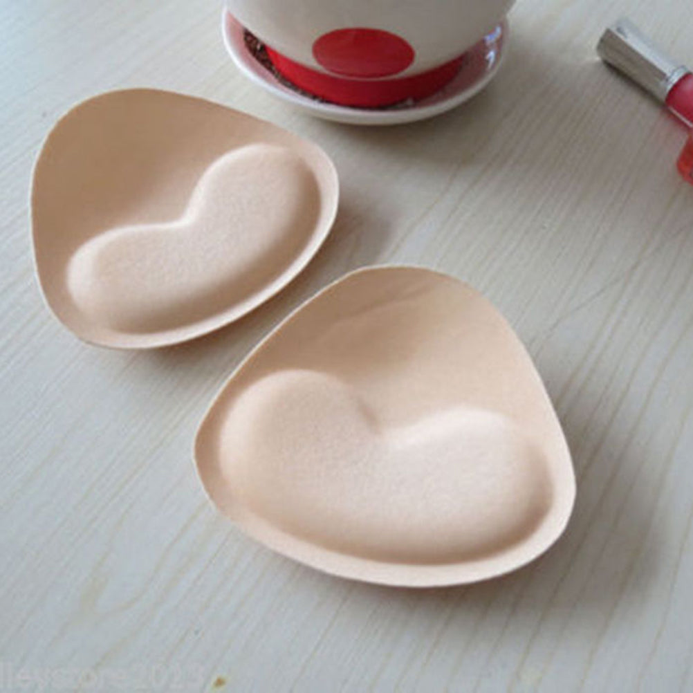 1 Pair Women Summer Sponge Foam Bra Pads Chest Cup Breast Bra Bikini Intimates Accessories Insert Chest Pad