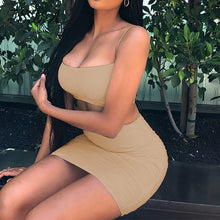 Load image into Gallery viewer, FSDA Ruched Neon Green Backless Dress Two Piece Set Club Outfit Women Spaghetti Strap Crop Top And Mini Skirt Sexy Summer
