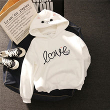 Load image into Gallery viewer, Women Hoody Women Cute Cat Hoodie Long Sleeve Elastic Warm Winter Plush Coat Student 2019 Fashion Top Streetwear
