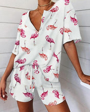 Load image into Gallery viewer, Rib Two-Piece Lounge Pajamas Set Women Rib Two-Piece Lounge Set Loungewear Women Homewear
