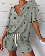 Load image into Gallery viewer, Rib Two-Piece Lounge Pajamas Set Women Rib Two-Piece Lounge Set Loungewear Women Homewear
