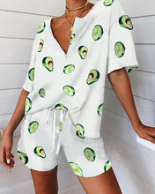 Load image into Gallery viewer, Rib Two-Piece Lounge Pajamas Set Women Rib Two-Piece Lounge Set Loungewear Women Homewear
