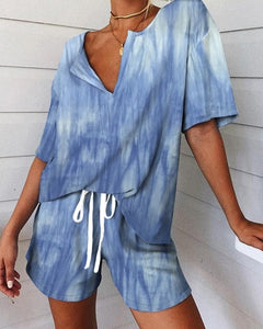 Rib Two-Piece Lounge Pajamas Set Women Rib Two-Piece Lounge Set Loungewear Women Homewear