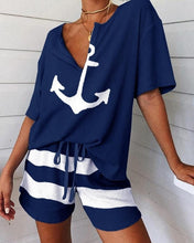 Load image into Gallery viewer, Rib Two-Piece Lounge Pajamas Set Women Rib Two-Piece Lounge Set Loungewear Women Homewear
