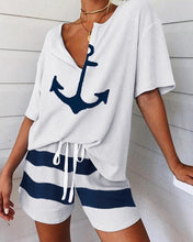 Load image into Gallery viewer, Rib Two-Piece Lounge Pajamas Set Women Rib Two-Piece Lounge Set Loungewear Women Homewear
