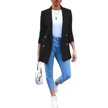 Load image into Gallery viewer, 2020 Women Blazer Casual Long Sleeve Blazers Open Front Office Lady Suit Jacket OL Lapel Coat Cardigan Blazers Formal Blazers
