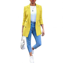 Load image into Gallery viewer, 2020 Women Blazer Casual Long Sleeve Blazers Open Front Office Lady Suit Jacket OL Lapel Coat Cardigan Blazers Formal Blazers
