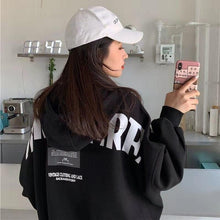 Load image into Gallery viewer, Autumn New Kpop Loose Hoodies Women Baseball Wear Long Sleeve Casual Loose Hooded Sweatshirt Coat Women Streetwear
