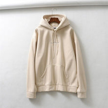 Load image into Gallery viewer, Women Embroidery Letter Ultimate Hoodie With Pouch Pocket Drop Shoulder Hooded Pullover
